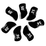 Maxbell 7 Pieces Golf Club Iron Putter Headcover Head Cover Protector Set Black