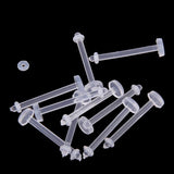 Maxbell 10pcs 14G Clear Acryl Tongue Bar