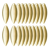 Maxbell 20x Metal Spinner Blades Smooth Finish Fishing Lure Making DIY Kit D Gold