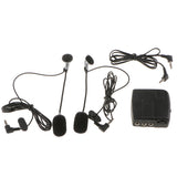 Maxbell Motorbike Motorcycle Helmet to Helmet Intercom Headset MP3 Input Black