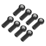 Max 8 Pieces M3 Aluminum Link Rod End Ball Joint for 1/10 RC Car Parts Black