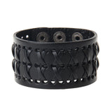 Maxbell Vintage Unisex Wide Belt Wristband Rope Cross Bracelet Charm Bracelets Black