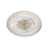 Maxbell Arabic Style Round Wood Dish Plate Dessert Fruits Serving Tray Decorative Diameter 40