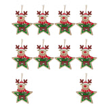 Maxbell 10Pcs Christmas Tree Decoration Pendant for Home Decor Elk