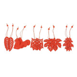 Max 10 Pieces Wooden Animal Leaf Hanging Pendant for Christmas Tree Decorations