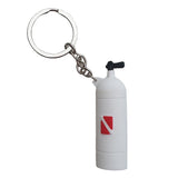 Maxbell Novelty Mini Diving Tank Key Chain Holder Dive Flag Keyring Keychain White