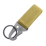 Maxbell Nylon Webbing Buckle Hanging Belt Key Hook for Outdoor Activities Climbing Khaki