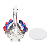 Maxbell Maxbell Statues Sculptures Birthday Anniversary Party Swan Crystak Figurines Home Blue Red