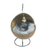 Maxbell Hamster Nest Coconut Shell Hideout Feeder Portable for Parrot