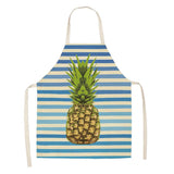 Max Cotton and linen creative apron pineapple apron WQ0007-15-49*40 Blue49X40