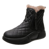 Maxbell Winter Snow Boots Warm Lined Short Boots Fashion for Trekking Hiker Winter 38 Black