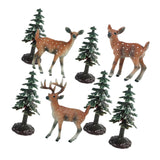 Maxbell Tree Deer Figures DIY Fairy Garden Crafts for Cake Toppers Home Toddlers Style B