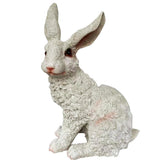 Max Resin Rabbit Statue Bunny Garden Sculpture Lawn Yard Art Decor White
