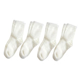 Maxbell 4 Pair Women Socks Warm Thermal Cold Weather Autumn Winter Fashion white