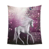 Max Digital Printing Flannel Blanket Soft Bed Sofa Throw Unicorn 130x150cm