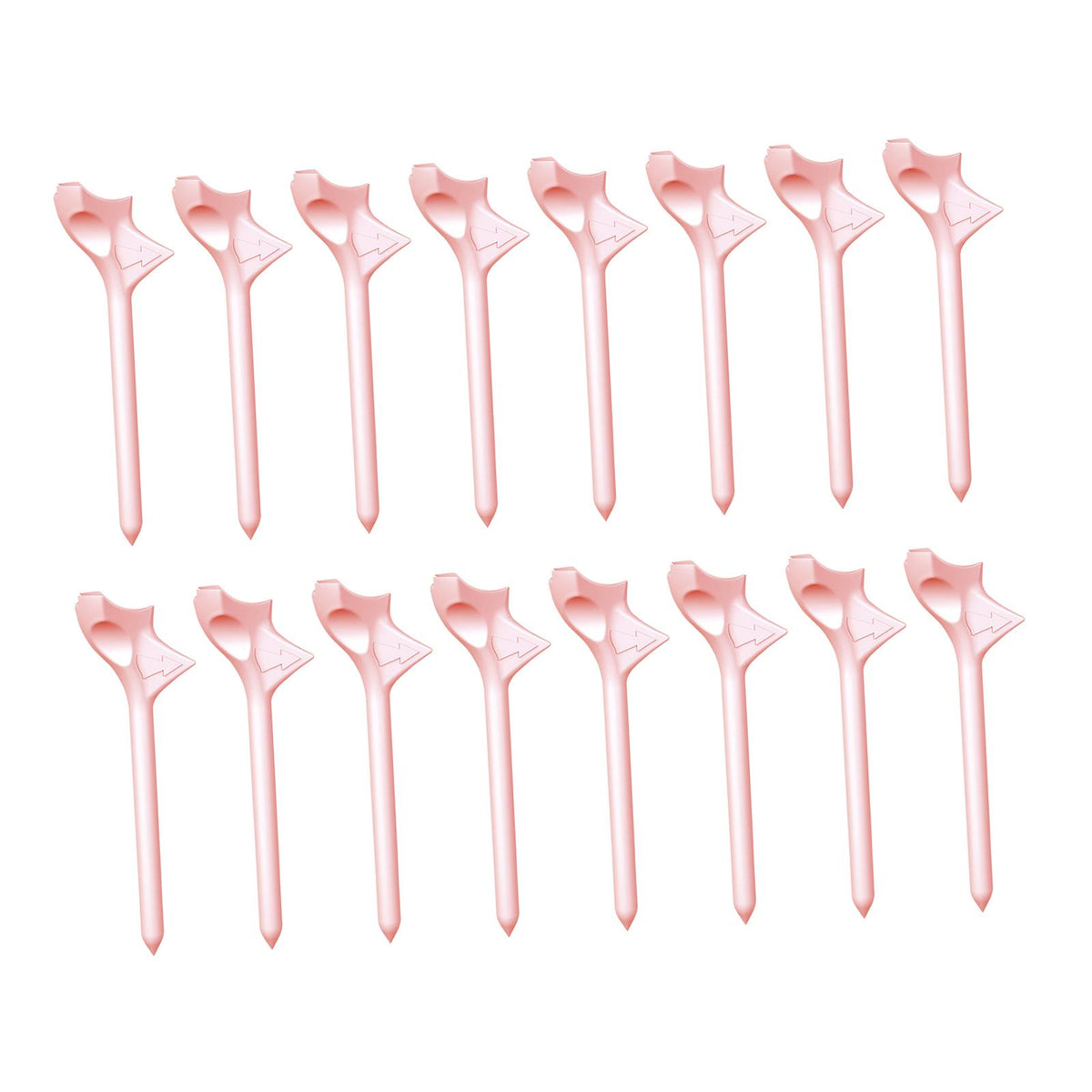 Maxbell 16Pcs Golf Tees Oblique Insertion 10 Degrees Golf Tees Golf Ball Holder 83mm Pink