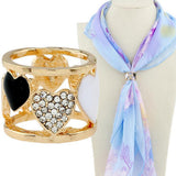 Maxbell Scarf Buckle Ring Golden