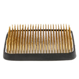 Max Ikebana Kenzan Flower Frog with Sturdy Rubber Base #3 3.8 Inch Brass - Aladdin Shoppers