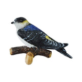 Maxbell Birds On A Branch Hanger Hanging Outdoor Tiles Resin Wall Coat Hook for Robe Black 12x3.5x6.5cm