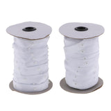 Max 2 Roll Plastic Snap Fastener Tape for Duvet Covers/Cushions/Fabric Use White