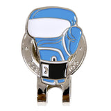 Maxbell Golf Hat Clip with Detachable Magnetic Golf Ball Marker Glove Pattern Blue