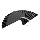 Maxbell 32pcs Fan Shape Nail Art Tips Display Ring Polish Board Practice Stick Black