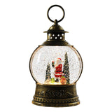 Maxbell Christmas Snow Globe Lantern Music Box Toy for Tabletop Festival Decor Santa Claus