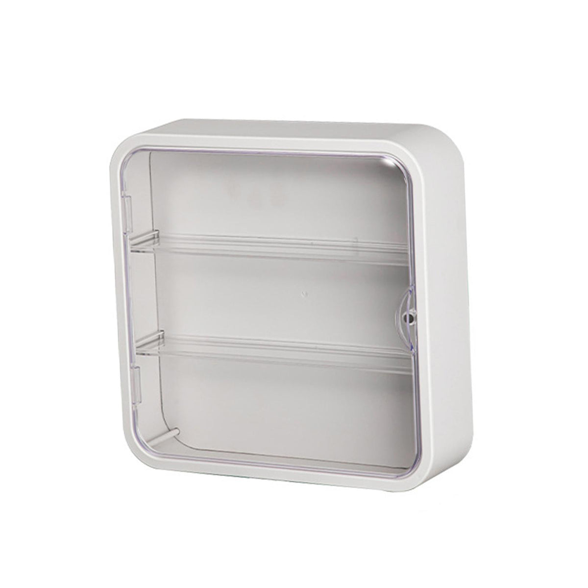 Maxbell Clear Acrylic Display Case Dustproof for Figurines Collectibles Shot Glasses White