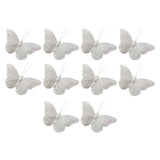 Maxbell 10x 3D Butterfly Decorations Feather Wall Decals for Bedroom Home Restaurant 4.5cm