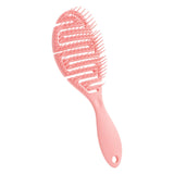 Maxbell Hair Brush S Shape Durable Massage Styling Tool for Wet Hair Dry Hair Men Pink
