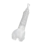 Maxbell Women's Lace Glove with Feather Gothic for Wedding Costume Accessories White