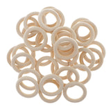 Maxbell 40/20pcs DIY Jewelry Making Wooden Ring for DIY Crafting Decor 50mm 40pcs