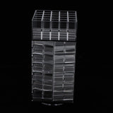 Maxbell Lipstick Organizer Lipgloss Holder Rotating Tower Acrylic Display Rack Clear Black Clear