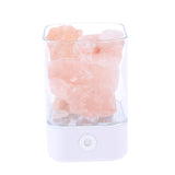 Max Maxb USB Natural Himalayan Salt Lamp Crystal Glow Rock Night Light White Base