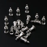 Maxbell 20 Pieces Stainless Steel Pendant Charms Beads Findings Supply Tower