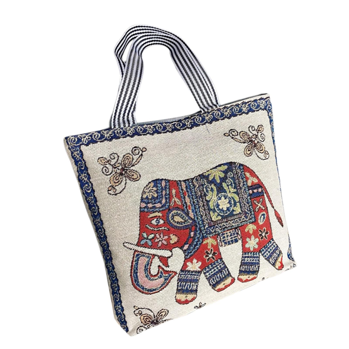 Maxbell Women Canvas Tote Bag Shoppers Bag Lightweight Underarm Bag with Zipper Style E