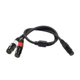 Max XLR 5 Pin Female to Dual XLR 3 Pin Female Audio Cable Plug Stereo Lead