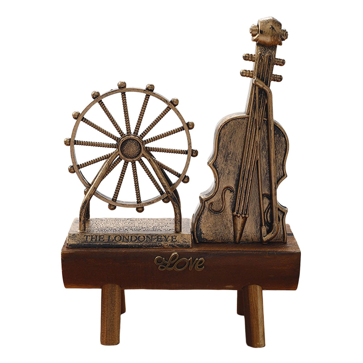 Maxbell Miniature Wooden Model Crafts Ornament Kids Gift for Desktop Home Decor Ferris Wheel