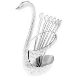 Max Swan Spoon Forks Holder Table Tableware For Coffee Fruits Six Spoon