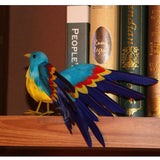 Maxbell Artificial Feathered Animal Bird Garden Figurine Decor Bird Blue