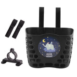 Maxbell Plastic Children's Bicycle Basket Waterproof for Kids Tricycles Scooter Black