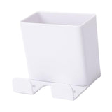 Maxbell Remote Control Storage Boxes Plug Charging Self Adhesive Shelf for Home white