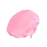 Maxbell Shower Cap Reusable Waterproof Layer Bathing Hair Cap for Salon Girls Ladies Light Pink