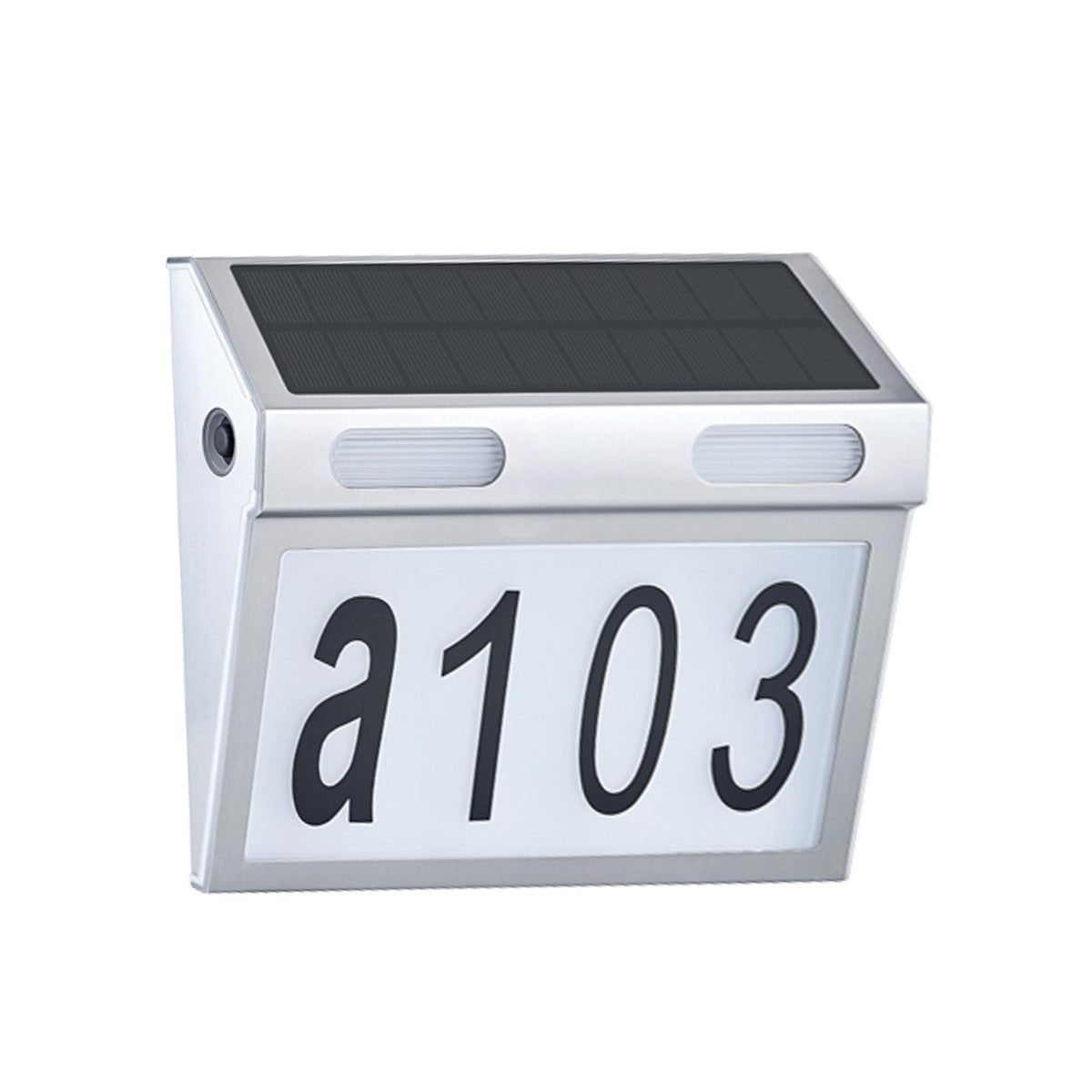 Maxbell Solar Address Sign Lights Solar Powered Lighted Address Plaque for Home Yard