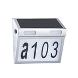 Maxbell Solar Address Sign Lights Solar Powered Lighted Address Plaque for Home Yard