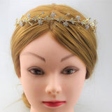 Max Rhinestone Wedding Tiara Bridal Headband Queen Tiara Princess Crow Gold