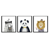 Maxbell 3 Panels Cute Canvas Paintings Wall Decor for Living Room Nursery Room A