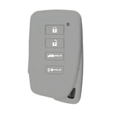 Max Maxb Car 4 Buttons Smart Remote Silicone Key Cover Case Shell For Lexus Gray