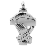 Maxbell Stainless Steel Cross Ash Urn Pendant Memorial Cremation Jewelry wife