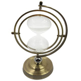 Max 15 minute Rotating Hourglass Sandglass Globe Sand Timer Home Decor 3 Ring